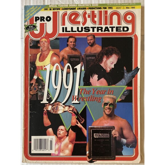 Other - Pro Wrestling Illustrated March 1992 PWI 1991 Year in Review Undertaker Sting Br